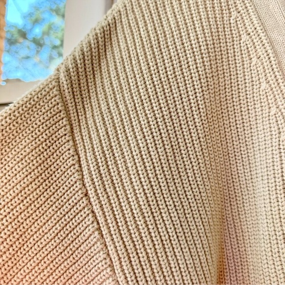 Reformation Jessa Knit Cardigan Sweater 100% Cotton Cream Small - Picture 6 of 11
